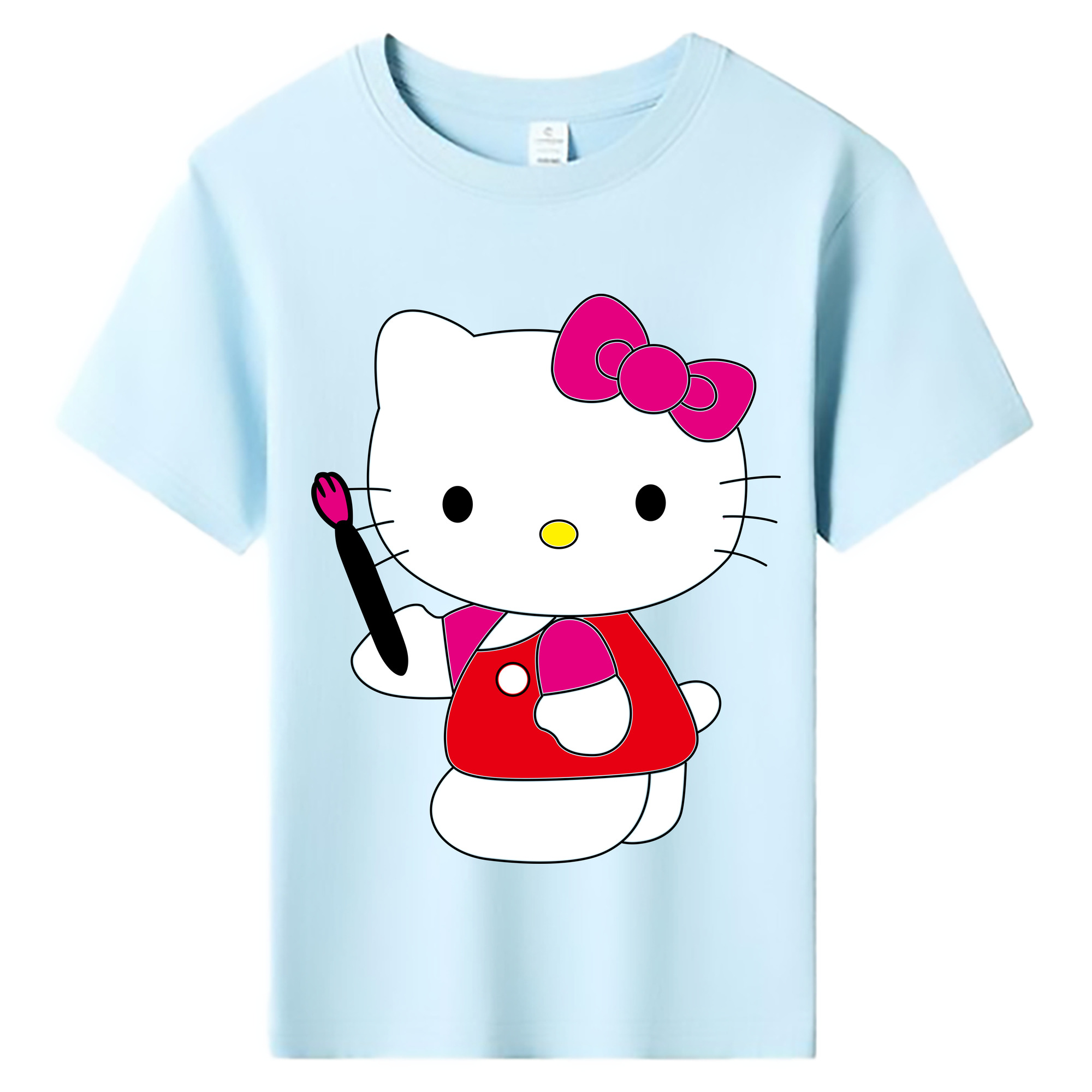 （画像用） Hello Kitty ハローキティ 綿100％キッズTシャツ（フロントプリント）